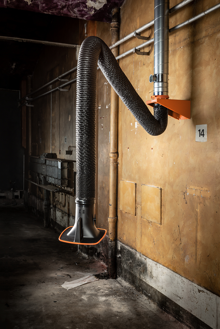 Absaugarm 4 m Arm, Rohrausführung