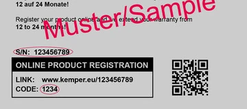 Produktregistrierung